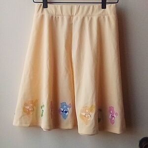 SHEIN Curve x Care Bears Yellow Short Pleated Full Skirt Sz 3XL NWT